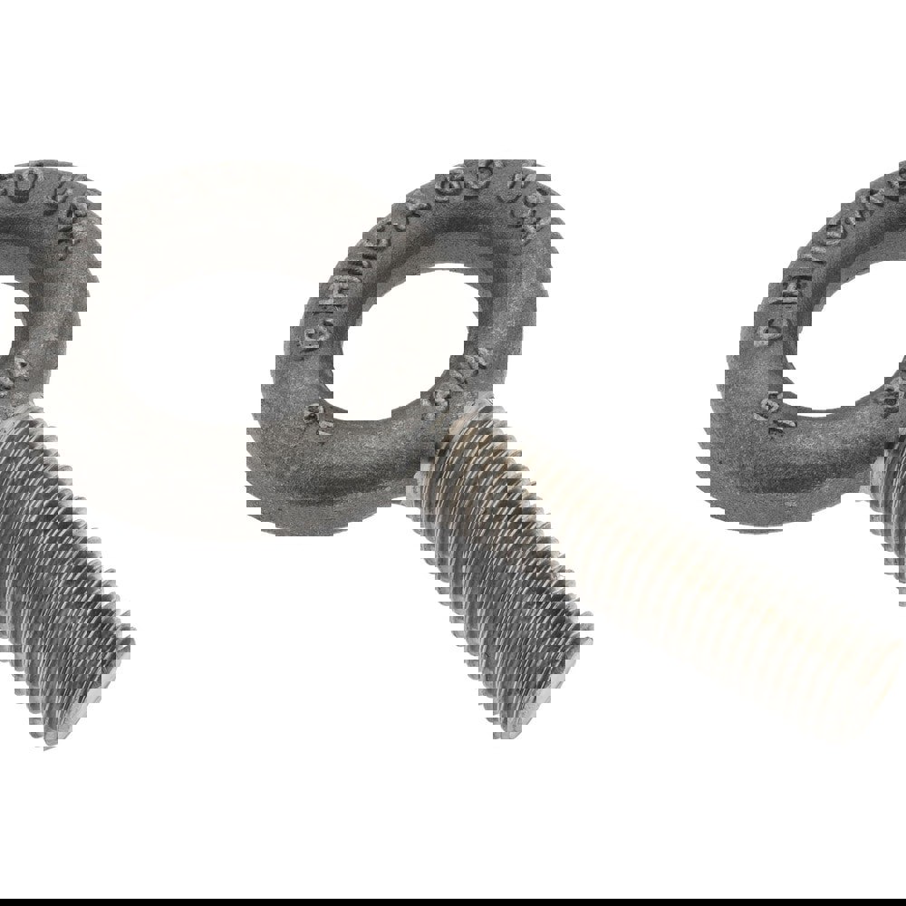 Fixed Lifting Eye Bolt: Without Shoulder, 6,000 lb Capacity, 3/4-10 Thread, Grade C-1035 Forged Steel